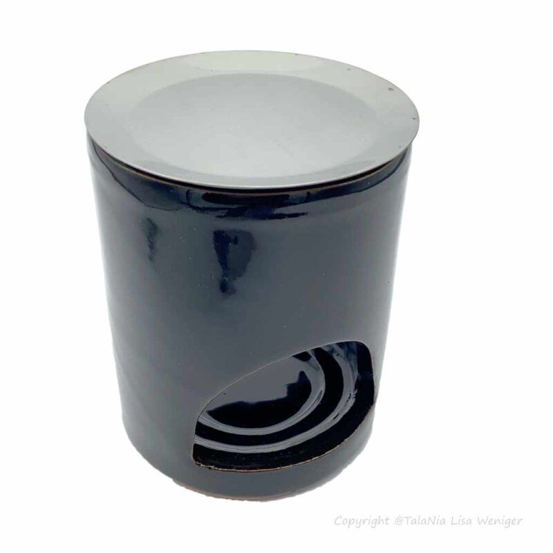 Räuchergefäß Keramik schwarz-braun Produktfoto 1 TalaNia